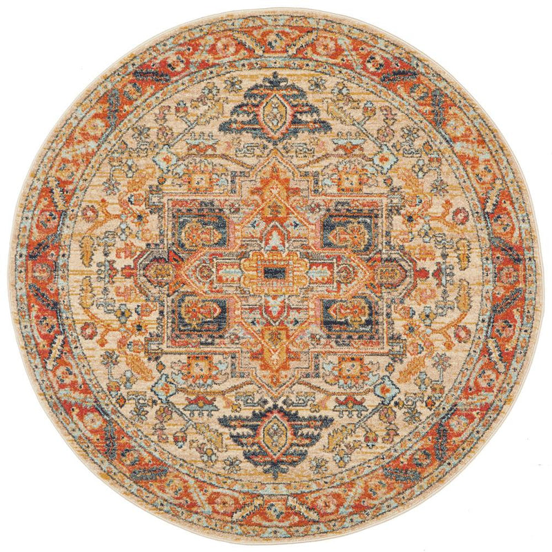Legacy Rust Round Rug