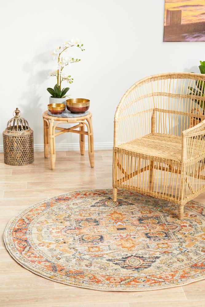 Legacy Rust Round Rug
