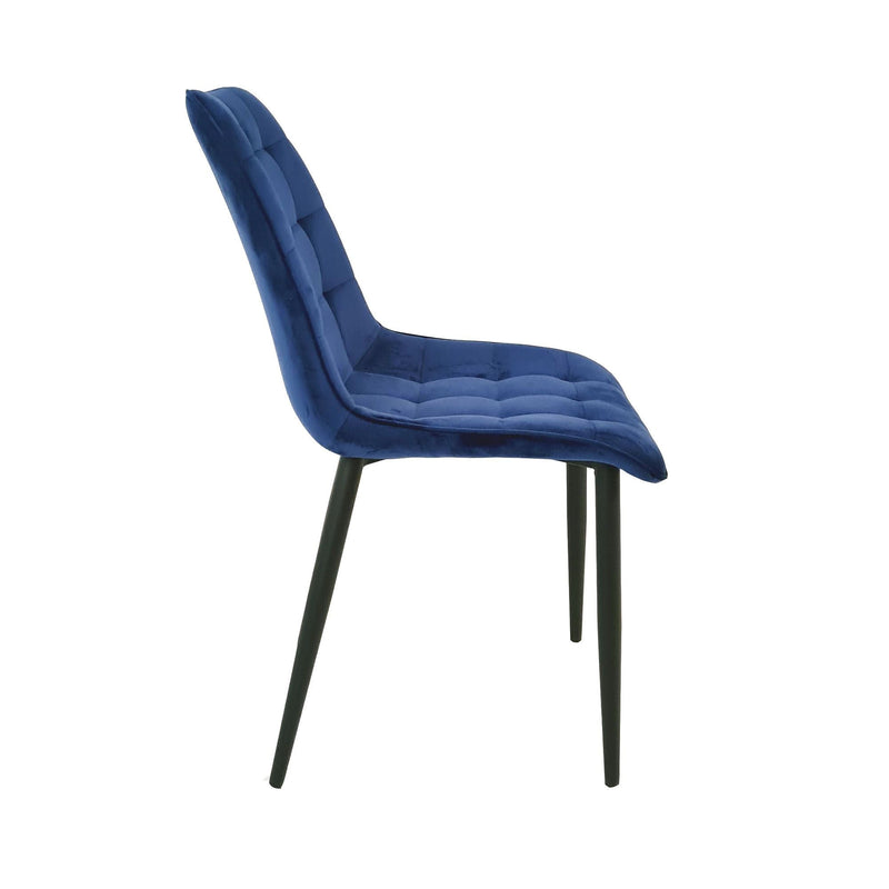 Lumy Velvet Dining Chair Blue