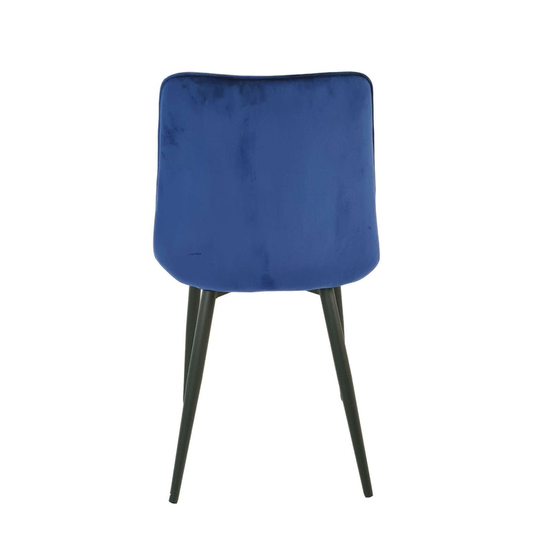 Lumy Velvet Dining Chair Blue