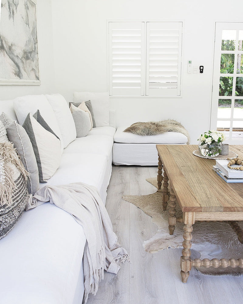 Strathmore Bobbin Coffee Table - Herringbone Top