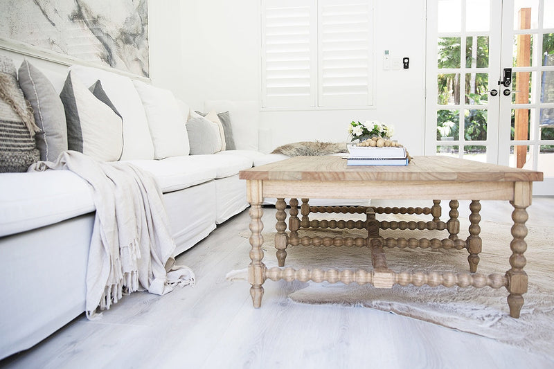 Strathmore Bobbin Coffee Table - Herringbone Top