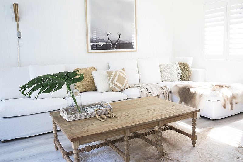 Strathmore Bobbin Coffee Table - Herringbone Top