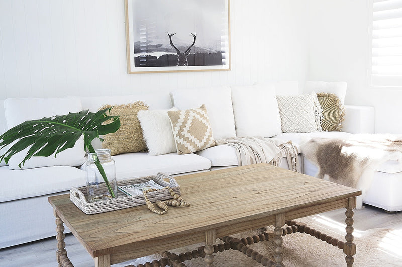 Strathmore Bobbin Coffee Table - Herringbone Top
