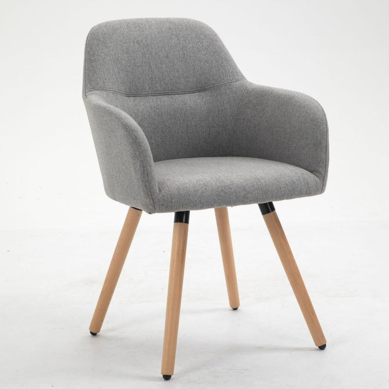 Milan Dining Chair in Grey Fabric
