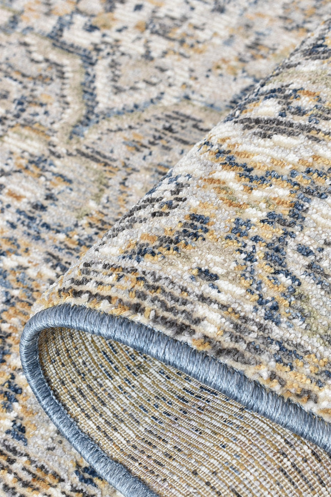 Medina Dark Blue Runner Rug 0318A
