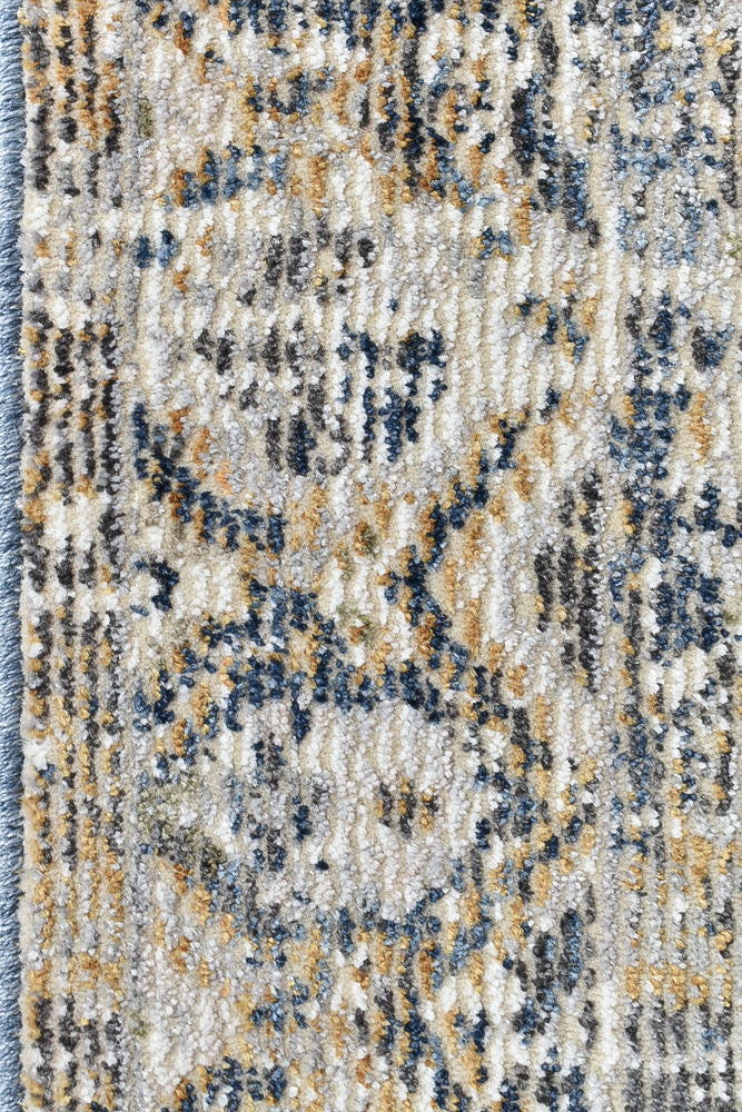 Medina Dark Blue Runner Rug 0318A