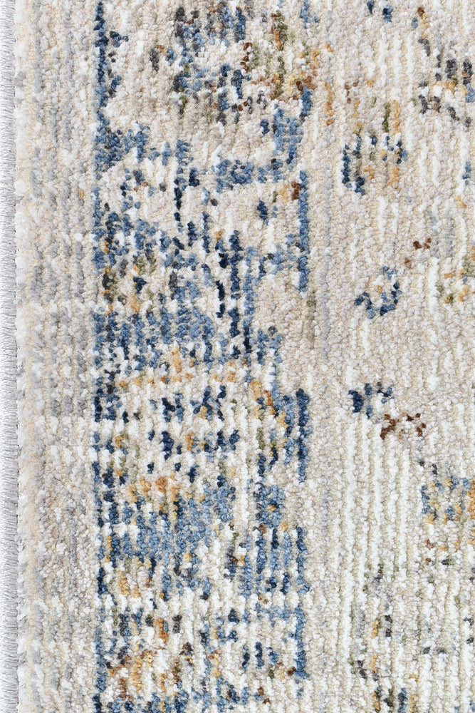 Medina Blue Grey Runner Rug 0321B