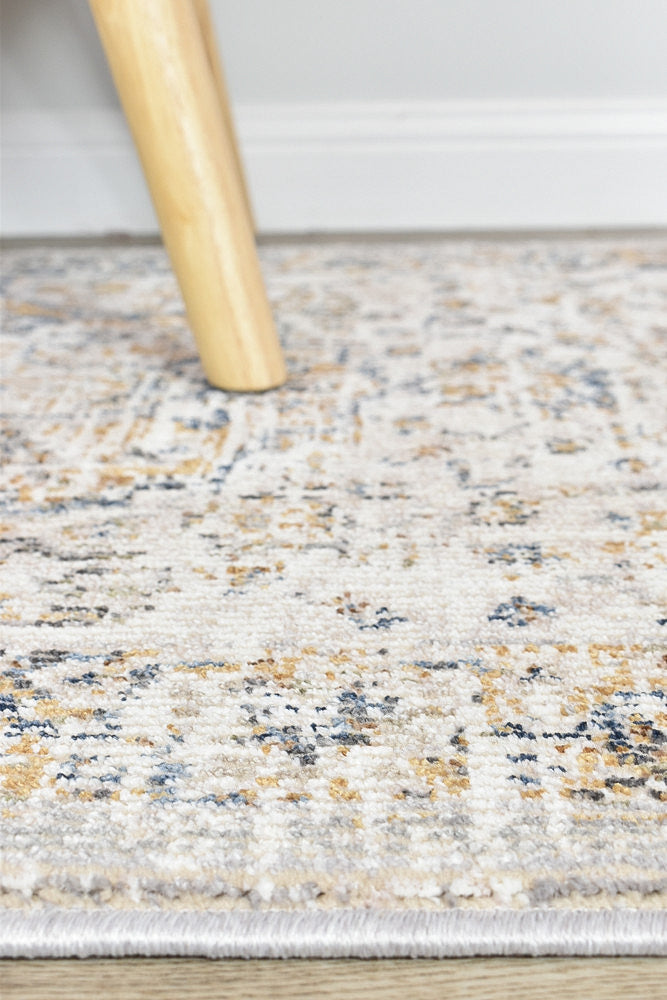 Medina Blue Grey Runner Rug 0321B