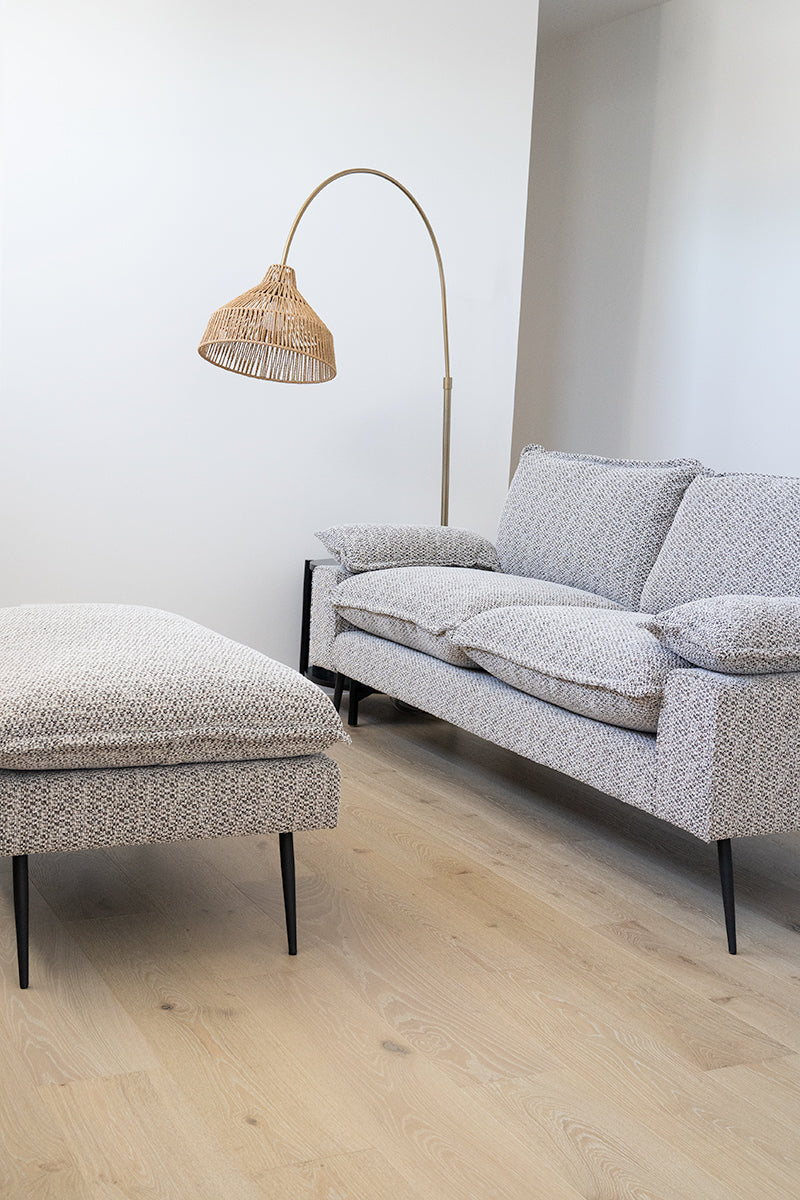 Marina Footstool – Mottled Taupe