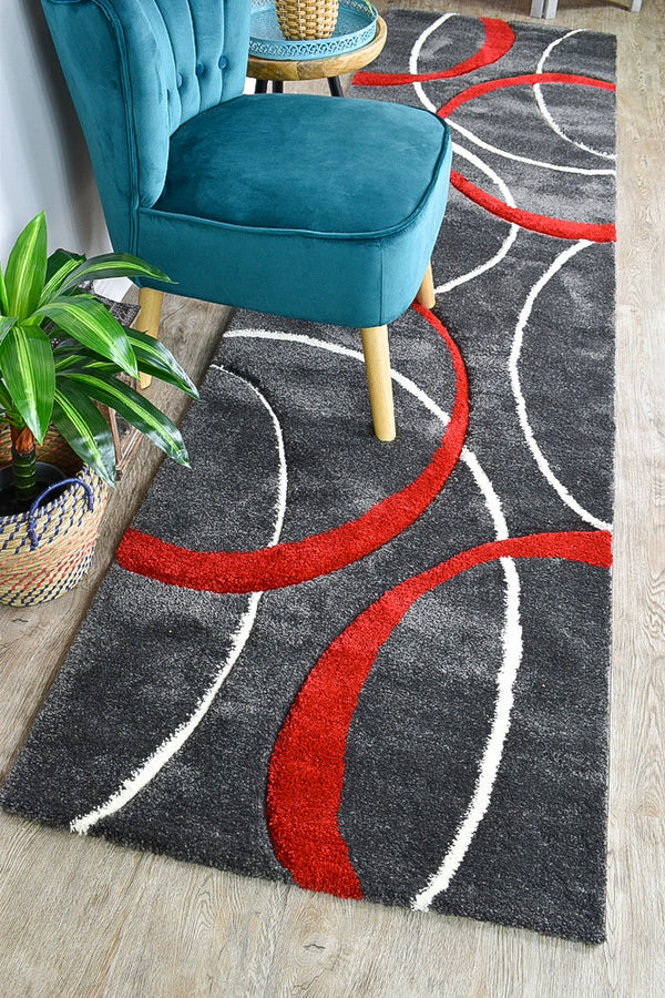 Dahlia 798 Dark Grey Red Runner