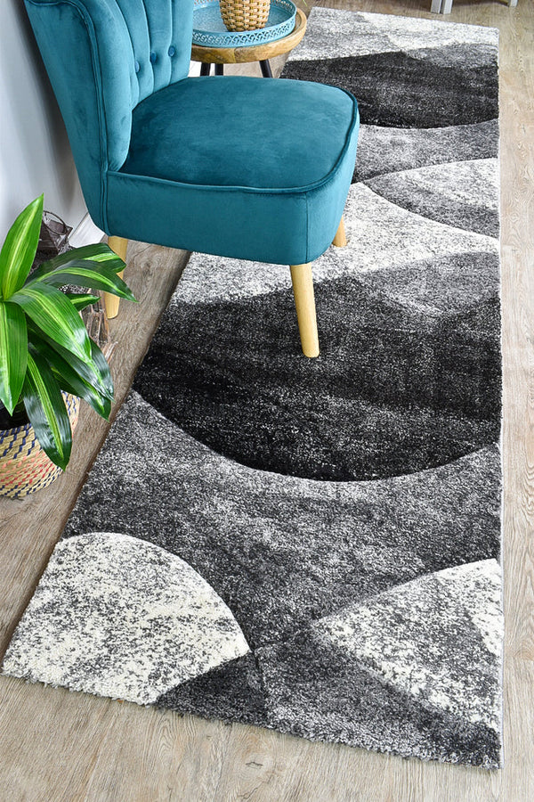 Dahlia 298 Dark Grey Light Grey Runner