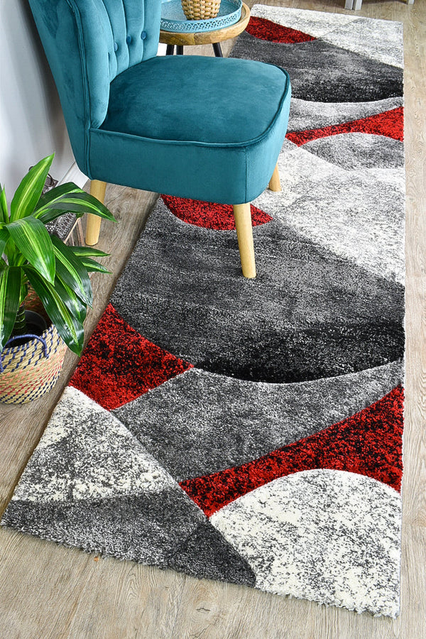 Dahlia 298 Dark Grey Red Runner