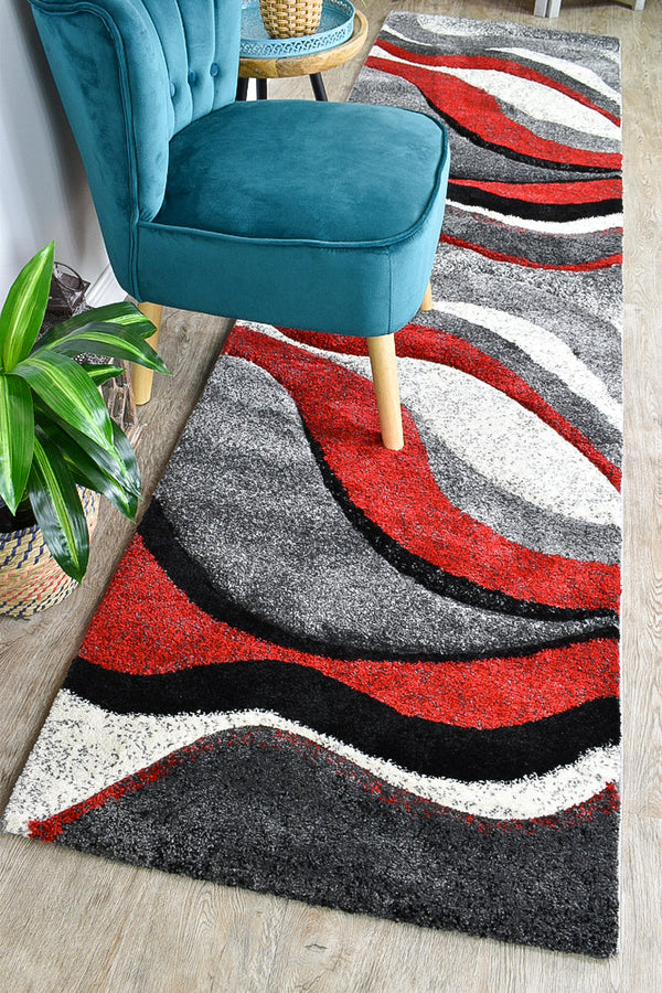 Dahlia 300 Light Grey Red Runner