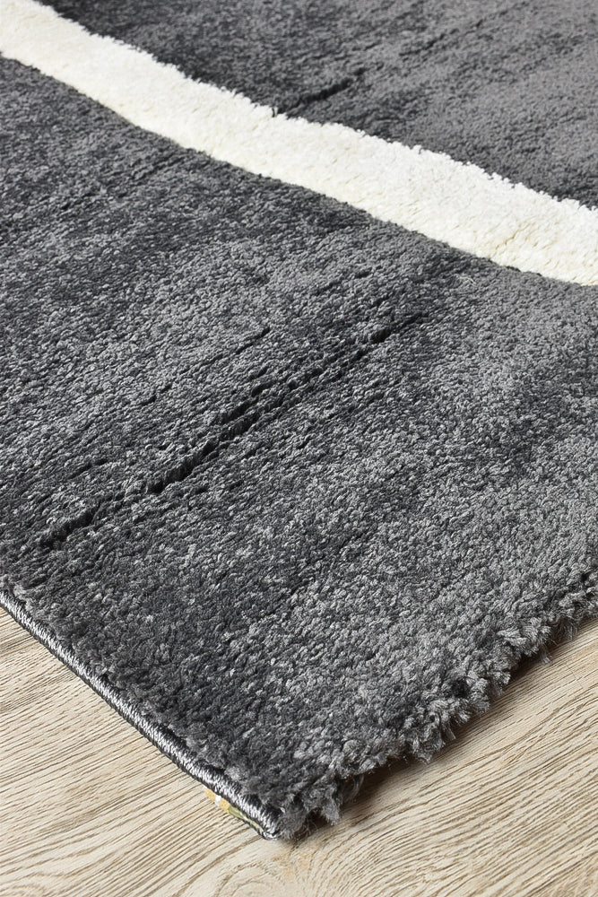 Dahlia 798 Dark Grey Red Rug - discontinued