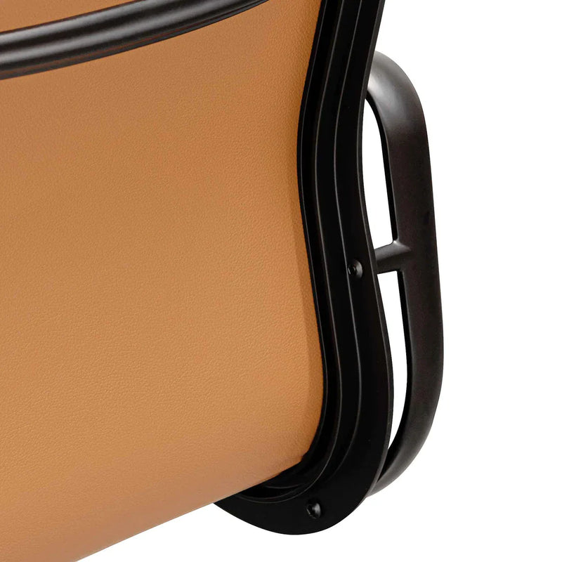 Calibre COC6404-YS Low Back Office Chair - Saddle Tan in Black Frame