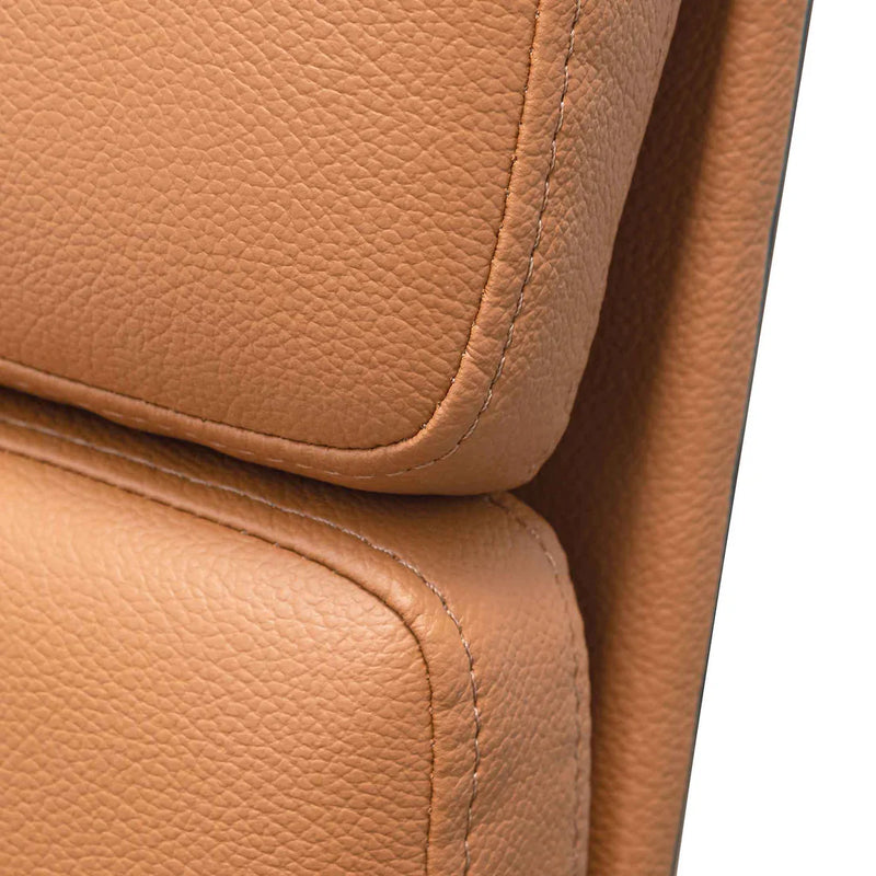 Calibre COC6404-YS Low Back Office Chair - Saddle Tan in Black Frame