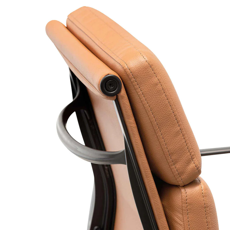 Calibre COC6404-YS Low Back Office Chair - Saddle Tan in Black Frame