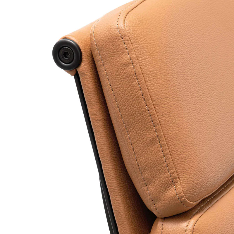 Calibre COC6404-YS Low Back Office Chair - Saddle Tan in Black Frame