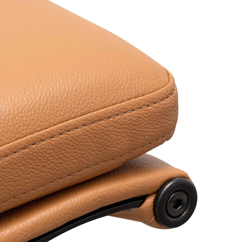 Calibre COC6404-YS Low Back Office Chair - Saddle Tan in Black Frame