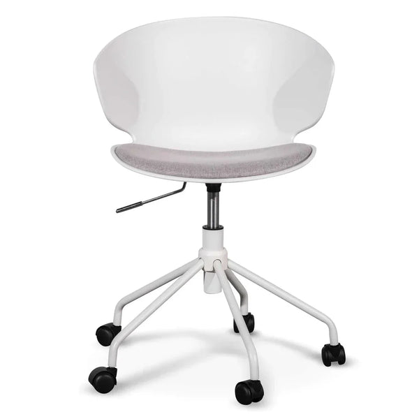 Calibre COC6507-LF White Office Chair - Light Grey Seat