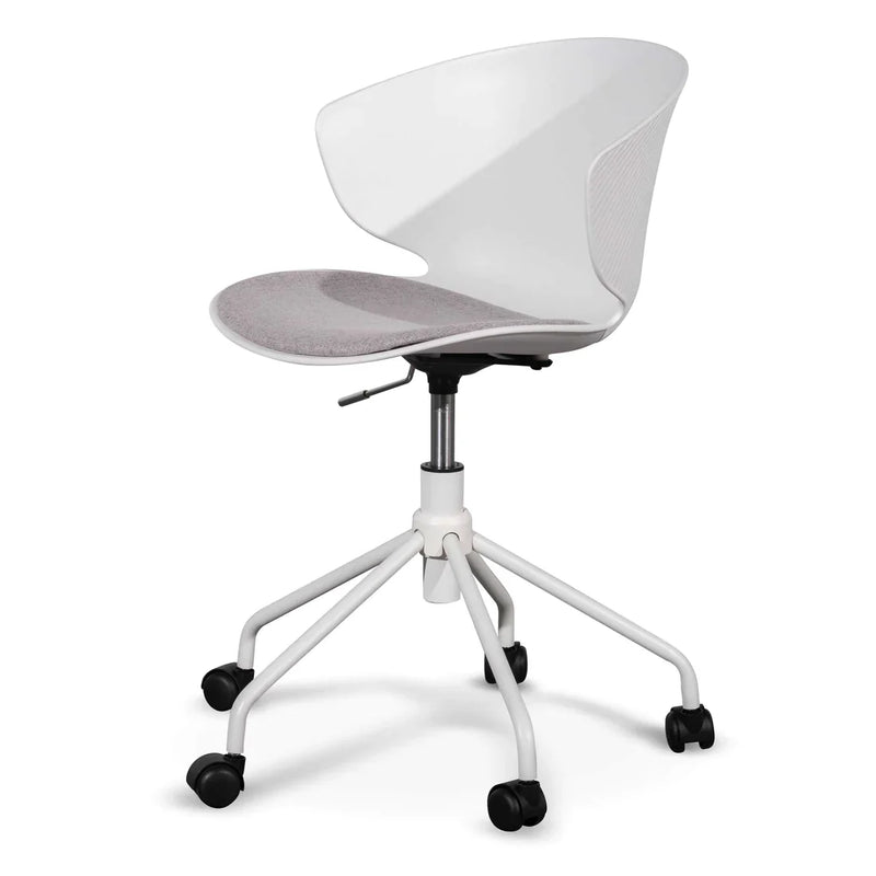 Calibre COC6507-LF White Office Chair - Light Grey Seat