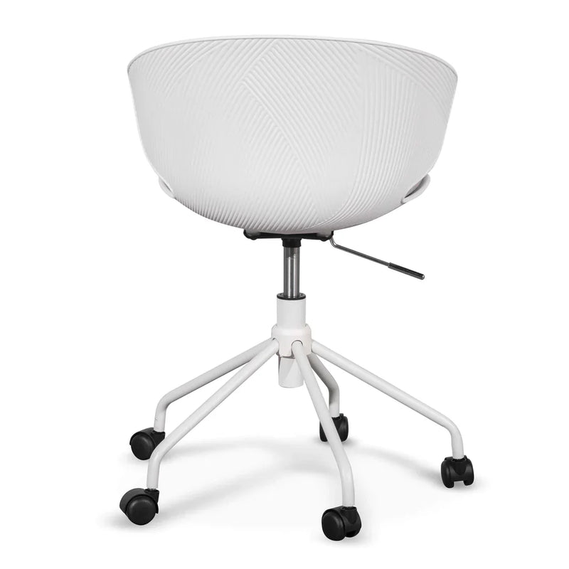 Calibre COC6507-LF White Office Chair - Light Grey Seat