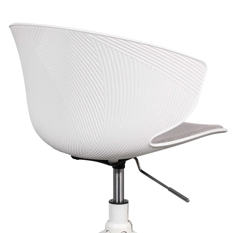 Calibre COC6507-LF White Office Chair - Light Grey Seat
