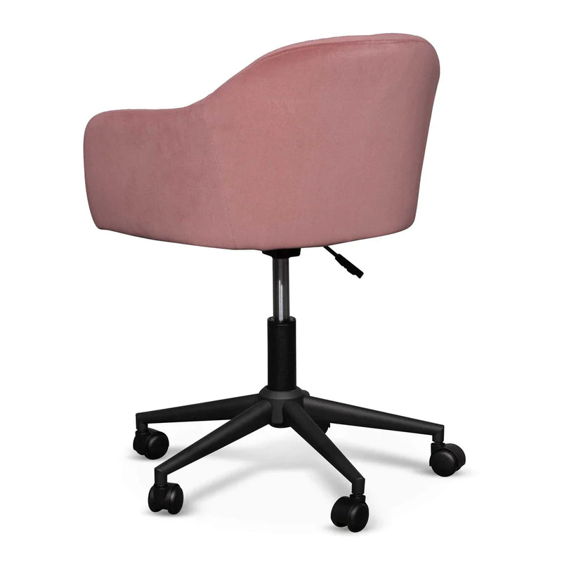 Calibre COC6508-LF Blush Velvet Office Chair - Black Base