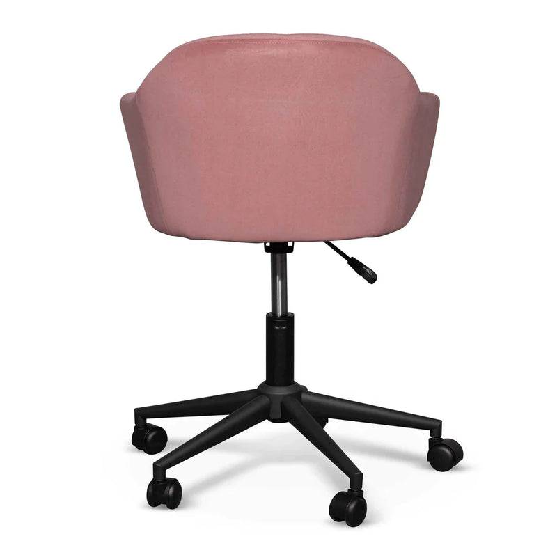 Calibre COC6508-LF Blush Velvet Office Chair - Black Base
