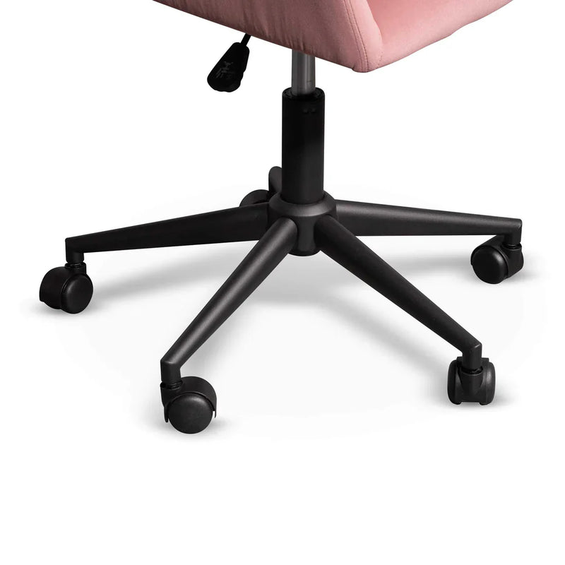 Calibre COC6508-LF Blush Velvet Office Chair - Black Base