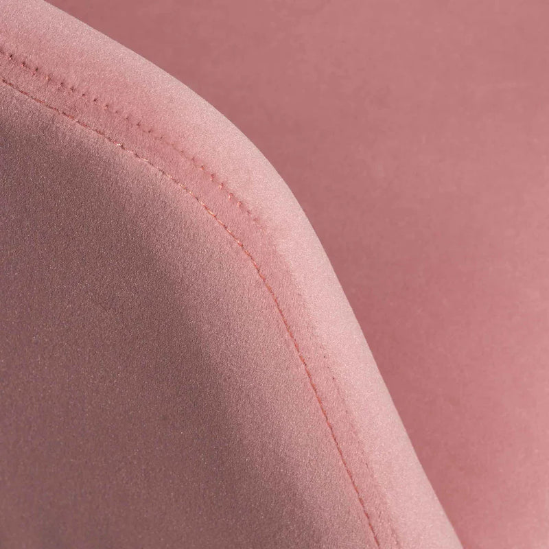 Calibre COC6508-LF Blush Velvet Office Chair - Black Base