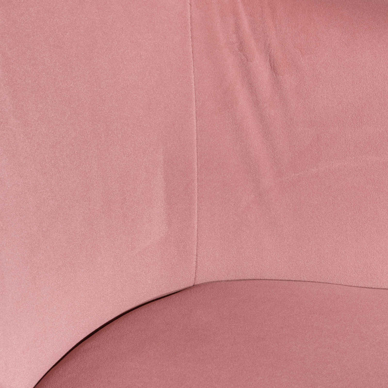 Calibre COC6508-LF Blush Velvet Office Chair - Black Base