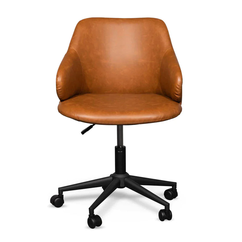 Calibre COC6510-LF Office Chair - Vintage Tan with Black Base