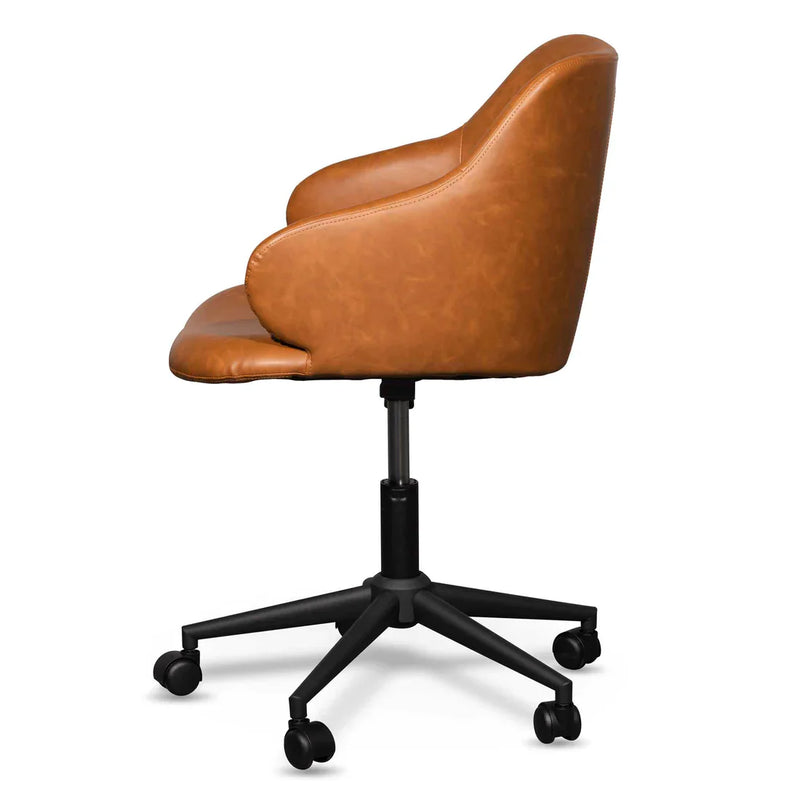 Calibre COC6510-LF Office Chair - Vintage Tan with Black Base