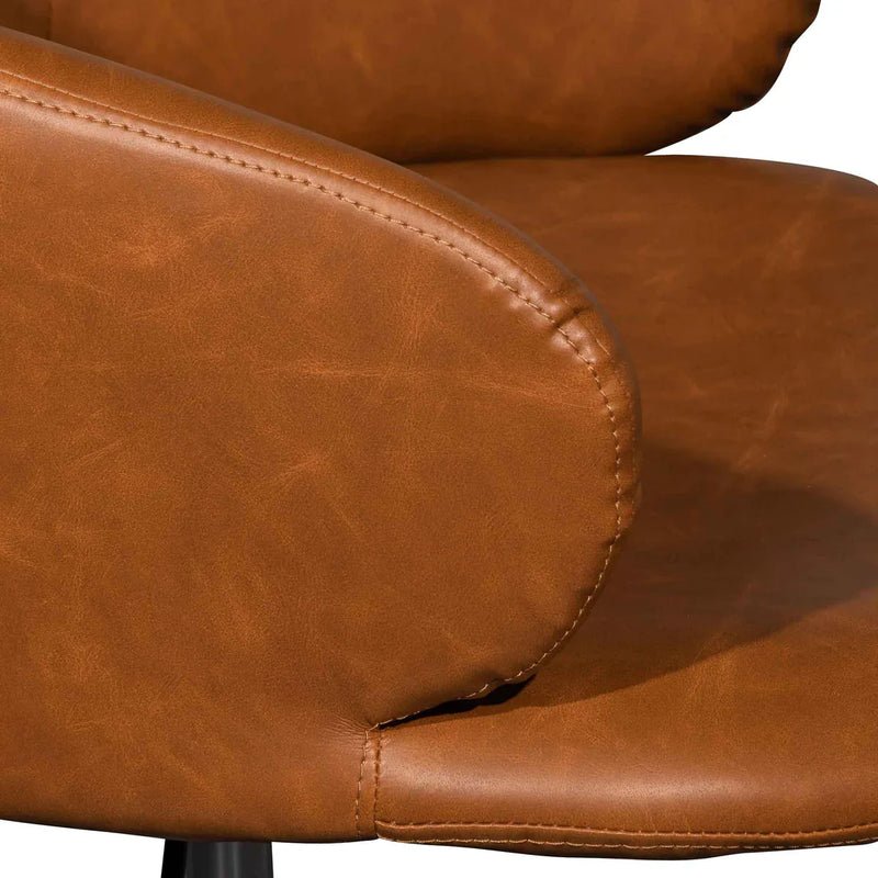 Calibre COC6510-LF Office Chair - Vintage Tan with Black Base