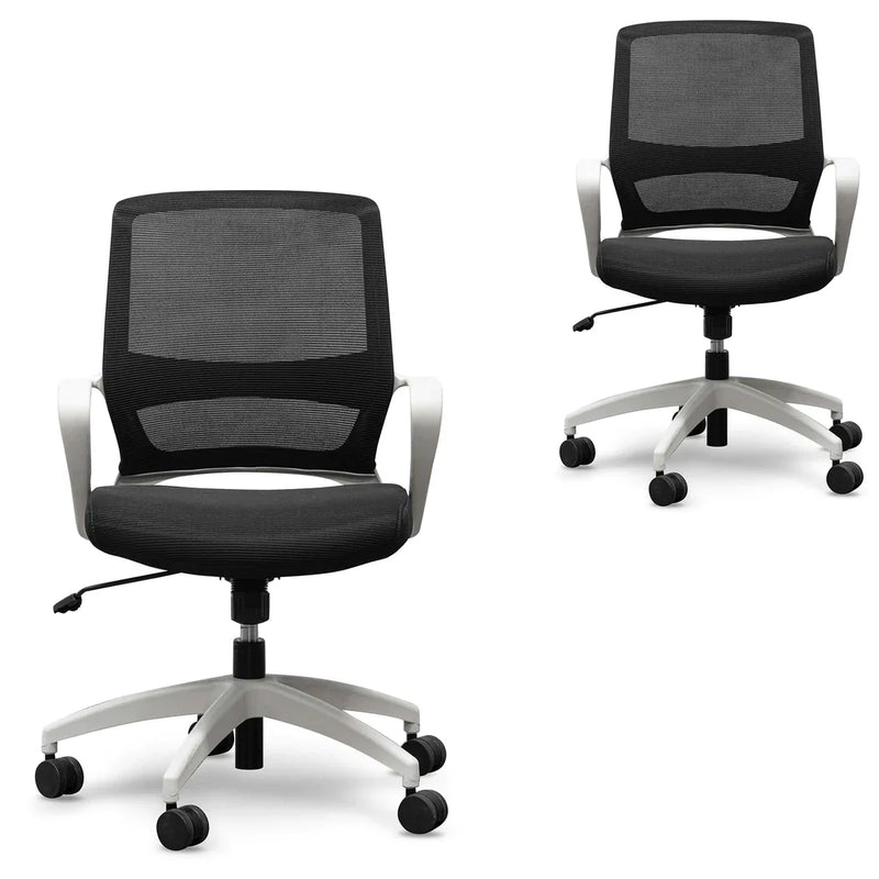 Calibre COC6551-SN Egronomic Mesh Office Chair - Black (Set of 2)