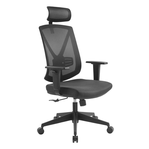 Calibre COC8256-UN Mesh Ergonomic Office Chair with Headrest - Black