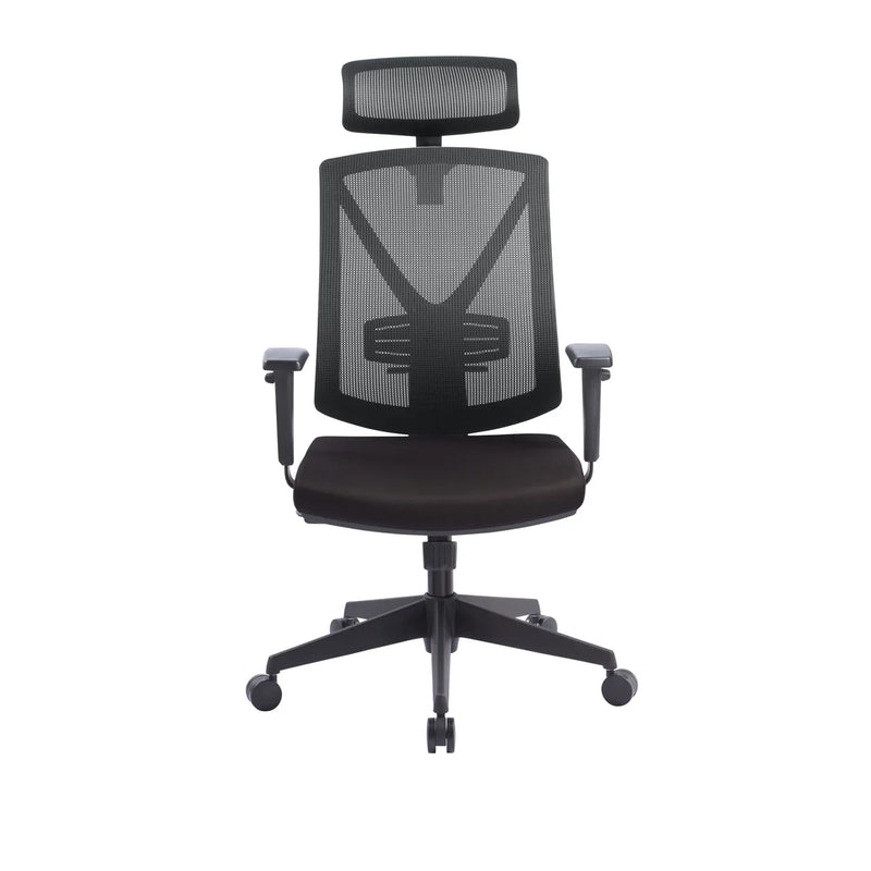 Calibre COC8256-UN Mesh Ergonomic Office Chair with Headrest - Black