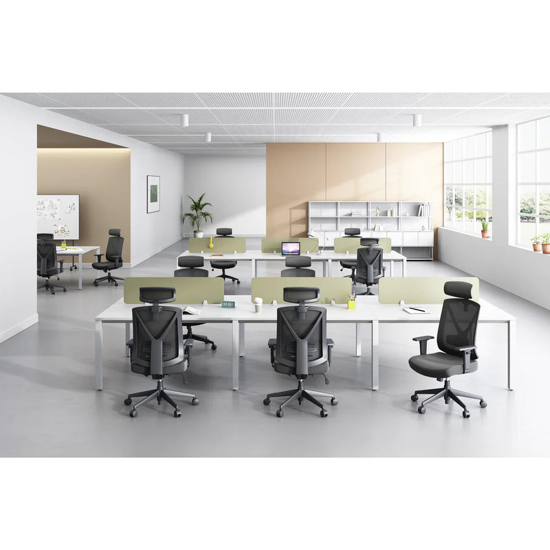 Calibre COC8256-UN Mesh Ergonomic Office Chair with Headrest - Black