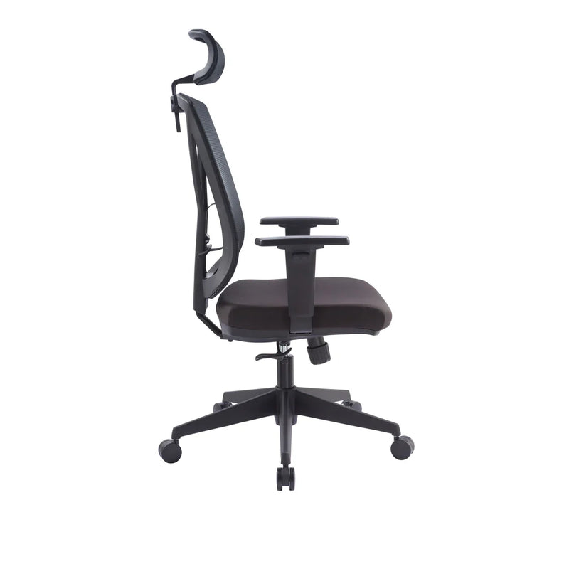Calibre COC8256-UN Mesh Ergonomic Office Chair with Headrest - Black