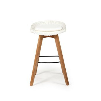 Oceana Outdoor Backless Counter Stool – White