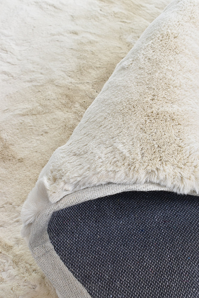 Super Soft Shaggy Round Beige