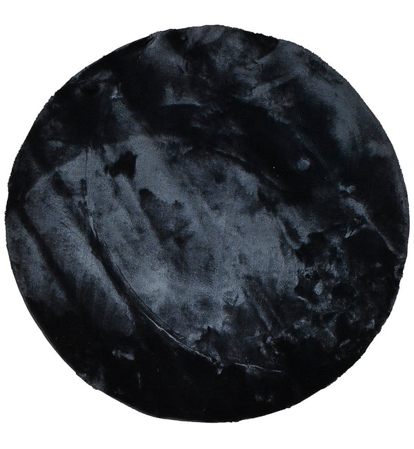 Super Soft Shaggy Round Black
