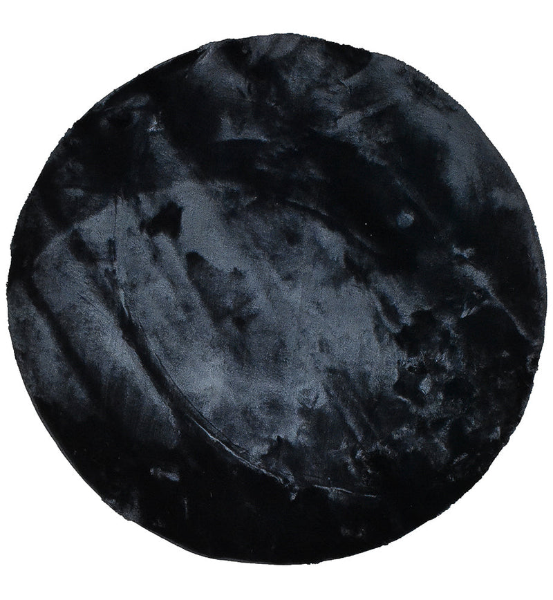 Super Soft Shaggy Round Black