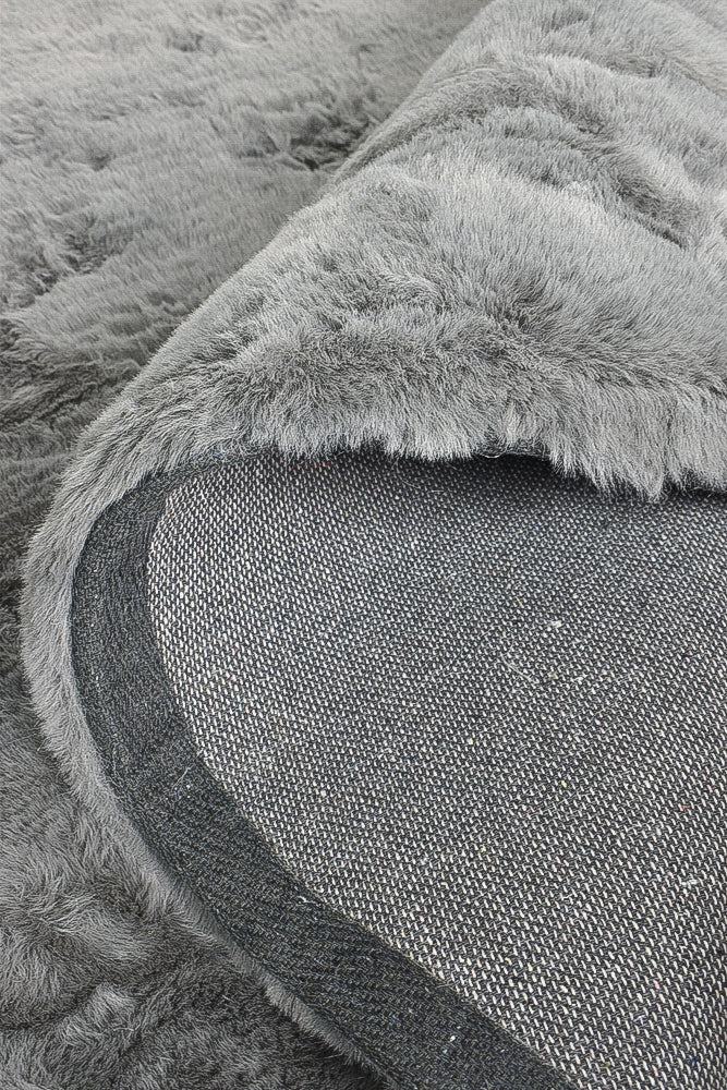 Super Soft Shaggy Round Grey