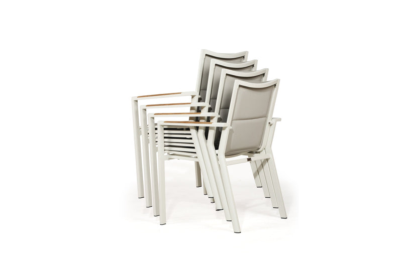 Rocco Stackwell Outpost Dining Chair – Pearl Whitley – Set of 4