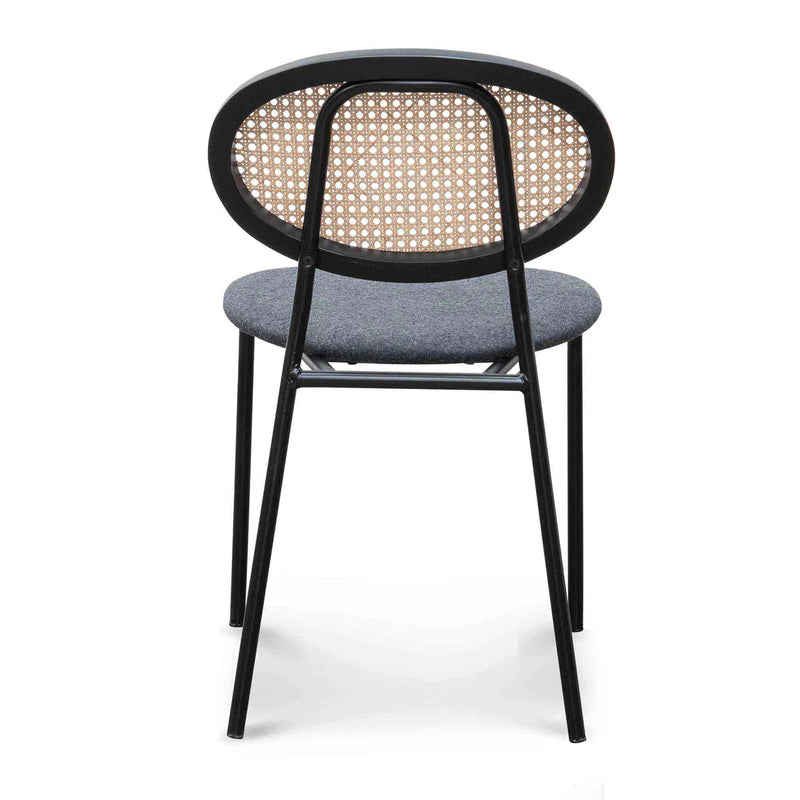 Calibre CDC6297-SD Grey Fabric Dining Chair - Black