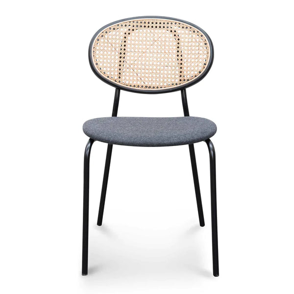 Calibre CDC6297-SD Grey Fabric Dining Chair - Black