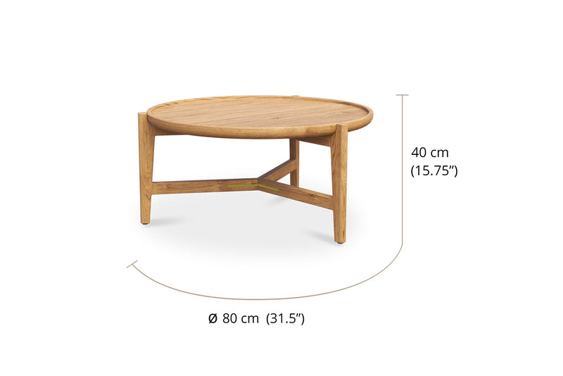 Ronan Coffee Table - 80cm - Natural